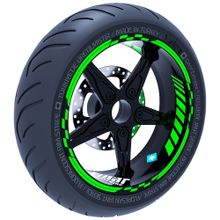 Çınar Extreme Floresan Yeşil Moto Gp İç Dış Jant Şeridi Takım Sticker