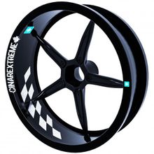 Çınar Extreme Gp Flag Damalı Reflektif Gri İç Jant Şeridi Sticker