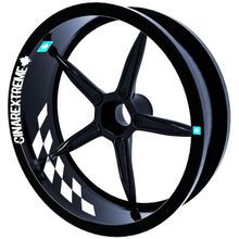 Çınar Extreme Gp Flag Damalı Süt Beyaz İç Jant Şeridi Sticker