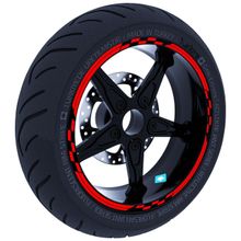Çınar Extreme Moto GP Yarış Bayraklı Bayrak Kırmızı Jant Şeridi Sticker