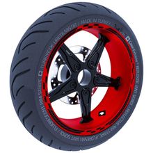 Çınar Extreme Moto GP Yarış Bayraklı Siyah Karbon Fiber Dokulu Jant Şeridi Sticker