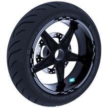 Çınar Extreme Moto GP Yarış Bayraklı Taş Grisi Jant Şeridi Sticker