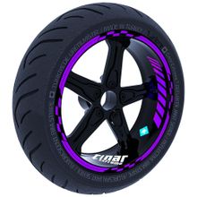 Çınar Extreme Patlıcan Moru Moto GP İç Dış Jant Şeridi Takım Sticker