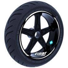Çınar Extreme Süt Beyaz 4 Parçalı Keskin Jant Şeridi Sticker