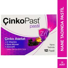 Çinkopast Zencefil Karamürver Çinko Asetat 12 Pastil