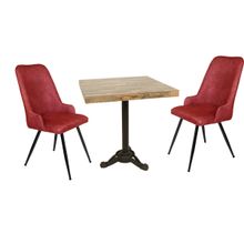 Çipa Laminat Kare - Çırağan 2'li - Fuşya Masa Takımı