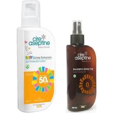 Cire Aseptine Baby SPF50 200 ml Güneş Kremi + SPF0 90 ml Bronzlaştırıcı Güneş Yağı