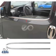 Citroen Nemo 2008 Üzeri Paslanmaz Çelik 2 Parça Krom Cam Çıtası