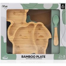 Citron 1073575 Camel Bölmeli Vakum Tabanlı Organik Bambu Çocuk Yemek Takımı
