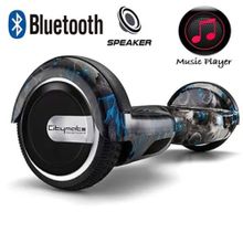 Citymate CS-600 Kasa Siyah Kurukafa Grafity 6.5 Bluetooth Hoparlörlü Elektrikli Kaykay Hoverboard ve Çanta