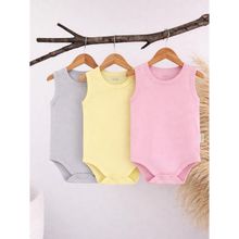 Civil Baby 3'lü Karışık Renk 3-36 Ay Pembe Çıtçıtlı Badi