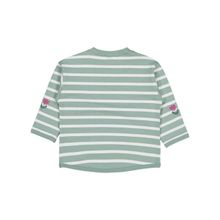 Civil Baby Çizgi Emp. Çiçek Nakışlı 6-18 Ay Yeşil Sweatshirt