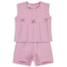 Civil Baby Kurdelalı Şortlu 6-18 Ay Pembe Takım