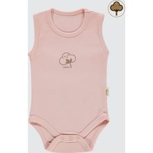 Civil Baby Organik Çıtçıtlı 0-18 Ay Pembe Bebek Badi
