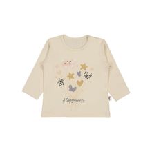 Civil Baby Yıldız Kalp Baskılı 6-18 Ay Bej Sweatshirt