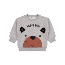 Civil Bear Baskı Nakışlı 2-5 Yaş Gri Erkek Çocuk Sweatshirt