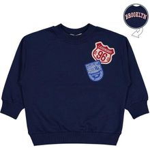 Civil Brooklyn Baskılı 2-5 Yaş Lacivert Erkek Çocuk Sweatshirt