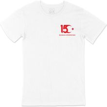 Cix 15 Temmuz Baskılı Cep Logo Tasarımlı Beyaz Erkek T-shirt