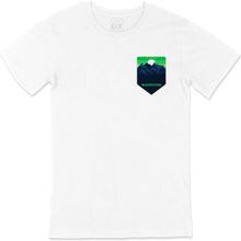 Cix 5 Stars Mountains Cep Logo Tasarımlı Beyaz Erkek T-shirt