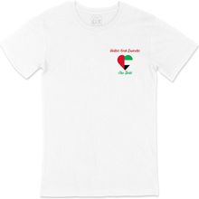 Cix Abu Dabi Bayraklı Kalpli Cep Logo Tasarımlı Beyaz Erkek T-shirt