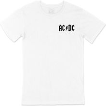 Cix Ac Dc Siyah Logolu Cep Logo Tasarımlı Beyaz Erkek T-shirt