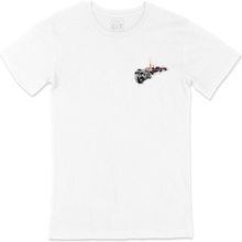 Cix Adrenaline Motor Sport Cep Logo Tasarımlı Beyaz Erkek T-shirt