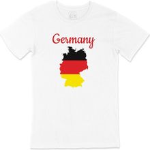 Cix Almanya Haritalı ve Bayraklı Beyaz Erkek T-shirt