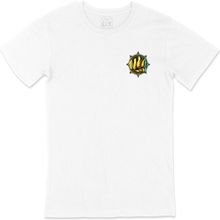 Cix Altın Yumruk Cep Logo Tasarımlı Beyaz Erkek T-shirt
