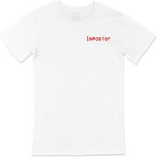 Cix Among Us Impostor Cep Logo Tasarımlı Beyaz Erkek T-shirt