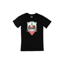 Cix Astronot Kedi Tatilde Siyah T-shirt