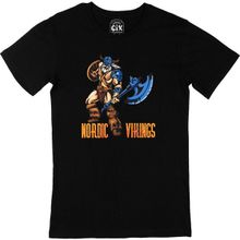 Cix Baltalı Nordic Viking Siyah Erkek T-shirt