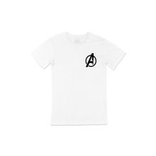 Cix Beyaz Avengers Logolu Siyah Erkek T-shirt