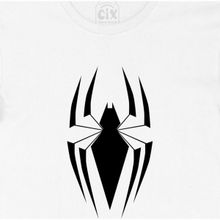 Cix Beyaz Renkli Örümcek Siyah Erkek T-shirt