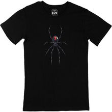 Cix Black Widow Gerçek Örümcek Siyah Erkek T-shirt