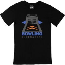 Cix Bowling Turnuvası Siyah Erkek T-shirt