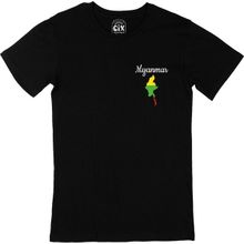 Cix Burma Haritalı ve Bayraklı Siyah Erkek T-shirt