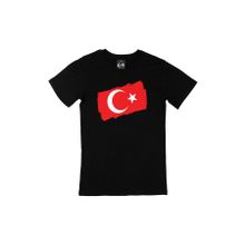 Cix Dikdörtgen Türk Bayraklı Siyah Erkek T-shirt