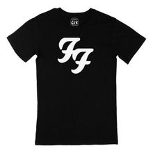 Cix Foo Fighters Logo Baskılı Yuvarlak Yaka Siyah T-shirt