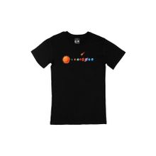 Cix Gezegen Tasarımlı Siyah Erkek T-shirt
