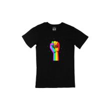 Cix Gökkuşağı Yumruk Siyah Erkek T-shirt