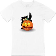 Cix Halloween Kedi Siyah Erkek T-shirt