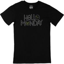 Cix Hello Monday Baskılı Siyah Erkek T-shirt