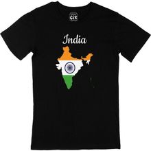 Cix Hinditan Haritalı ve Bayraklı Baskılı Siyah Erkek T-shirt