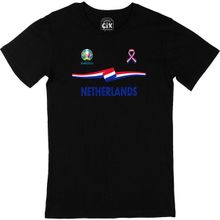 Cix Hollanda Euro 2020 Baskılı Siyah Erkek T-shirt