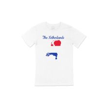 Cix Hollanda Haritalı ve Bayraklı Baskılı Beyaz Unisex T-shirt