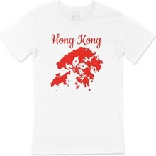 Cix Hong Kong Haritalı ve Bayraklı Baskılı Beyaz Unisex T-shirt