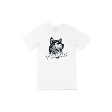 Cix Husky Sibirya Kurdu Baskılı Beyaz Unisex T-shirt