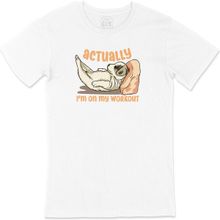 Cix I am On Workout Baskılı Beyaz Unisex T-shirt