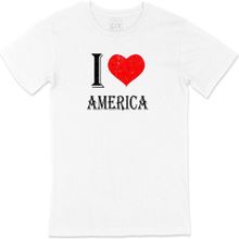 Cix I Love America Baskılı Beyaz Unisex T-shirt
