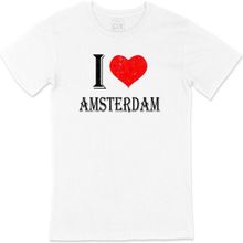 Cix I Love Amsterdam Baskılı Beyaz Unisex T-shirt